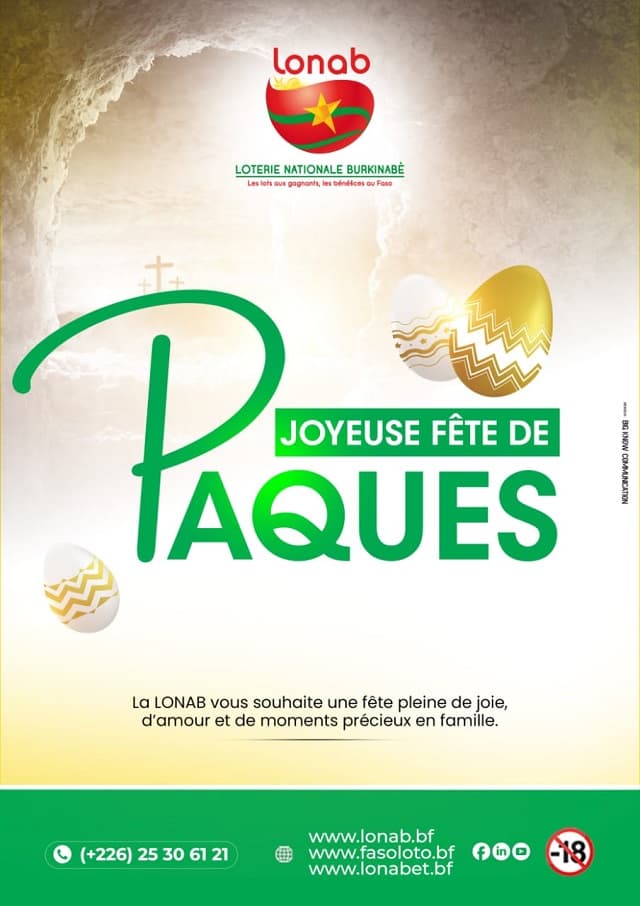 Visuel LONAB — Joyeuses fêtes de Pâques 2026