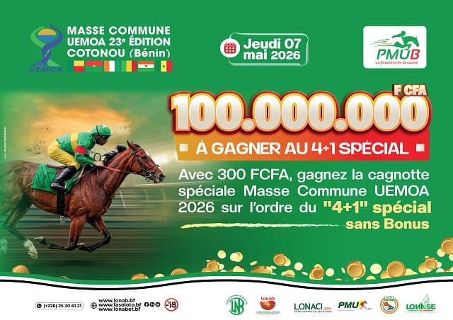 Masse commune UEMOA 2026 — paris hippiques sous-régionaux